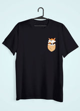 Load image into Gallery viewer, Fox Side Pocket Design Mens Half Sleeves T-shirt- KidsFashionVilla