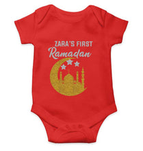Load image into Gallery viewer, First Ramadan Custom Name Eid Rompers for Baby Girl- KidsFashionVilla