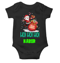 Load image into Gallery viewer, Customized Name Ho! Ho! Ho! Christmas Rompers for Baby Boy- KidsFashionVilla