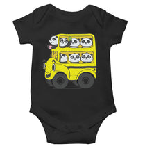Load image into Gallery viewer, Panda Yellow Bus Cartoon Rompers for Baby Boy- KidsFashionVilla