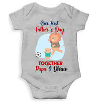 Load image into Gallery viewer, Custom Name Our First Father Day Rompers for Baby Boy- KidsFashionVilla