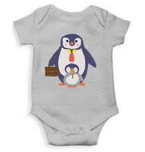 Load image into Gallery viewer, Papa And Baby Penguin Cartoon Rompers for Baby Boy- KidsFashionVilla