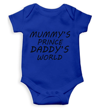 Load image into Gallery viewer, MUMMYS PRINCE DADDYS WORLD Rompers for Baby Boy- KidsFashionVilla