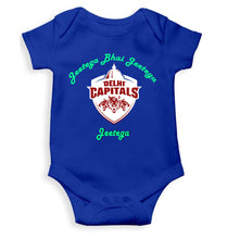 Load image into Gallery viewer, IPL Delhi Capitals Jeetega Bhai Jeetega DC Jeetega Rompers for Baby Girl- KidsFashionVilla
