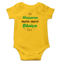 Load image into Gallery viewer, Ek Hazaro Mein Mere Bhaiya Rompers for Baby Girl - KidsFashionVilla