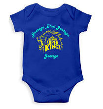 Load image into Gallery viewer, IPL Chennai Super Kings Jeetega Bhai Jeetega CSK Jeetega Rompers for Baby Girl- KidsFashionVilla