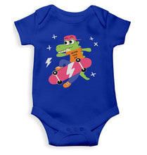 Load image into Gallery viewer, Skateboard Crocodile Cartoon Rompers for Baby Boy- KidsFashionVilla