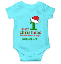 Load image into Gallery viewer, Customized Name 1st Christmas With Mumma & Papa Rompers for Baby Boy- KidsFashionVilla