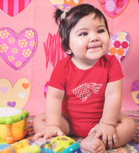 Load image into Gallery viewer, GOT Game Of Thrones Stark Logo Rompers for Baby Girl- KidsFashionVilla