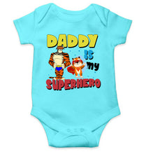 Load image into Gallery viewer, Superhero Dad Cartoon Rompers for Baby Boy- KidsFashionVilla