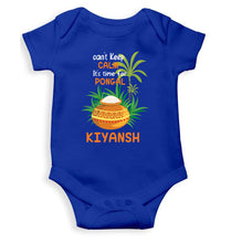 Load image into Gallery viewer, Custom Name Time For Pongal Makar Sankranti Rompers for Baby Boy- KidsFashionVilla
