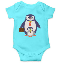 Load image into Gallery viewer, Papa And Baby Penguin Cartoon Rompers for Baby Boy- KidsFashionVilla