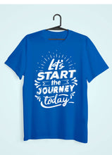 Load image into Gallery viewer, Lets Start The Journey Mens Half Sleeves T-shirt- KidsFashionVilla