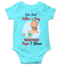 Load image into Gallery viewer, Custom Name Our First Father Day Rompers for Baby Boy- KidsFashionVilla