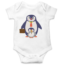 Load image into Gallery viewer, Papa And Baby Penguin Cartoon Rompers for Baby Boy- KidsFashionVilla