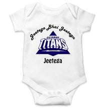Load image into Gallery viewer, IPL Gujarat Titans Jeetega Bhai Jeetega GT Jeetega Rompers for Baby Girl- KidsFashionVilla