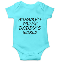 Load image into Gallery viewer, MUMMYS PRINCE DADDYS WORLD Rompers for Baby Boy- KidsFashionVilla