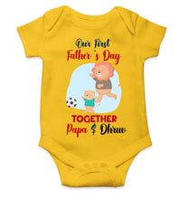 Load image into Gallery viewer, Custom Name Our First Father Day Rompers for Baby Boy- KidsFashionVilla
