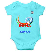 Load image into Gallery viewer, India Bleed Blue World Cup Cricket Rompers for Baby Boy- KidsFashionVilla