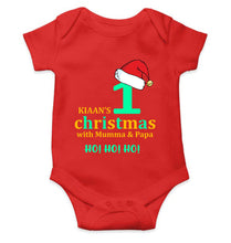 Load image into Gallery viewer, Customized Name 1st Christmas With Mumma & Papa Rompers for Baby Boy- KidsFashionVilla