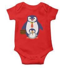 Load image into Gallery viewer, Papa And Baby Penguin Cartoon Rompers for Baby Boy- KidsFashionVilla