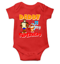Load image into Gallery viewer, Superhero Dad Cartoon Rompers for Baby Boy- KidsFashionVilla