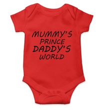 Load image into Gallery viewer, MUMMYS PRINCE DADDYS WORLD Rompers for Baby Boy- KidsFashionVilla