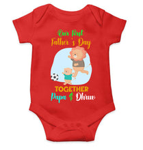 Load image into Gallery viewer, Custom Name Our First Father Day Rompers for Baby Boy- KidsFashionVilla