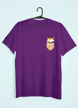 Load image into Gallery viewer, Fox Side Pocket Design Mens Half Sleeves T-shirt- KidsFashionVilla