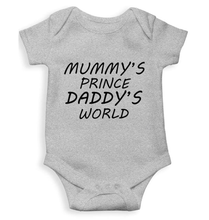 Load image into Gallery viewer, MUMMYS PRINCE DADDYS WORLD Rompers for Baby Boy- KidsFashionVilla
