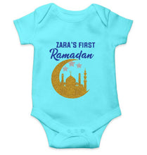 Load image into Gallery viewer, First Ramadan Custom Name Eid Rompers for Baby Girl- KidsFashionVilla
