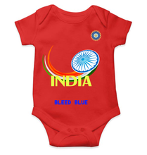 Load image into Gallery viewer, India Bleed Blue World Cup Cricket Rompers for Baby Boy- KidsFashionVilla