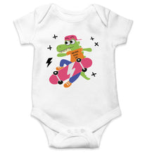 Load image into Gallery viewer, Skateboard Crocodile Cartoon Rompers for Baby Boy- KidsFashionVilla