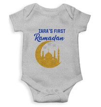 Load image into Gallery viewer, First Ramadan Custom Name Eid Rompers for Baby Girl- KidsFashionVilla