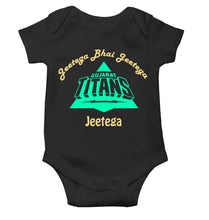 Load image into Gallery viewer, IPL Gujarat Titans Jeetega Bhai Jeetega GT Jeetega Rompers for Baby Girl- KidsFashionVilla