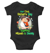 Load image into Gallery viewer, Custom Name Our First Father Day Rompers for Baby Boy- KidsFashionVilla