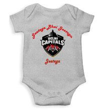 Load image into Gallery viewer, IPL Delhi Capitals Jeetega Bhai Jeetega DC Jeetega Rompers for Baby Girl- KidsFashionVilla