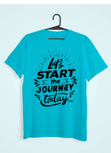 Load image into Gallery viewer, Lets Start The Journey Women Half Sleeves T-shirt- KidsFashionVilla