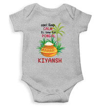 Load image into Gallery viewer, Custom Name Time For Pongal Makar Sankranti Rompers for Baby Boy- KidsFashionVilla