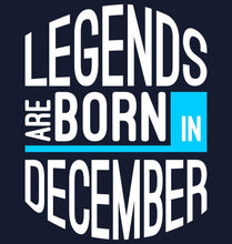 Load image into Gallery viewer, FunkyTradition Legends Are Born In December Navy Blue Hoodies