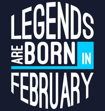 Load image into Gallery viewer, FunkyTradition Legends Are Born In February Navy Blue Hoodies