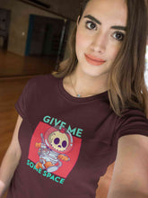 Load image into Gallery viewer, Give Me Some Space Women Half Sleeves T-shirt- KidsFashionVilla