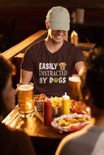 Load image into Gallery viewer, Easily Distracted By Dogs Mens Half Sleeves T-shirt- KidsFashionVilla