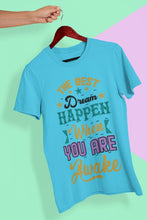 Load image into Gallery viewer, Best Dream Quotes Women Half Sleeves T-shirt- FunkyTeesClub - Funky Tees Club