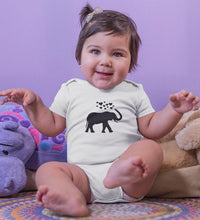 Load image into Gallery viewer, Elephants Hearts Abstract Rompers for Baby Girl- FunkyTradition FunkyTradition