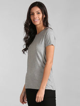 Load image into Gallery viewer, Plain Grey Women Half Sleeves T-shirt- KidsFashionVilla
