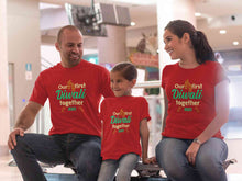 Load image into Gallery viewer, Custom Year Our First Diwali Together Family Half Sleeves T-Shirts-KidsFashionVilla
