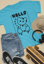 Load image into Gallery viewer, Hello Graphic Women Half Sleeves T-shirt- KidsFashionVilla