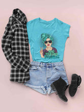 Load image into Gallery viewer, Pop Art Mind Your Own Business Women Half Sleeves T-shirt- KidsFashionVilla