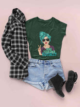 Load image into Gallery viewer, Pop Art Mind Your Own Business Women Half Sleeves T-shirt- KidsFashionVilla